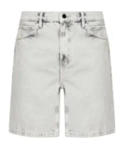 Allsaints Lenny Relaxed Denim Shorts In Gray