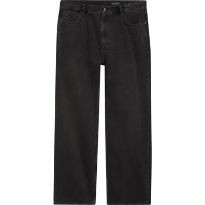 Allsaints Lenny Straight Leg Jeans In Black