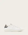 Allsaints Leon Leather Low Top Trainers In White