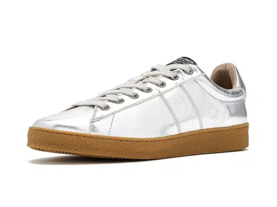 Allsaints Leon Sneakers In Silver