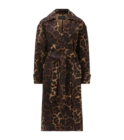 ALLSAINTS LEOPARD PRINT ABEL TRENCH COAT