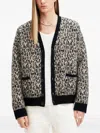 Allsaints Leopard-print Button Cardigan