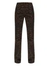 Allsaints Leopard-print Jeans In Brown