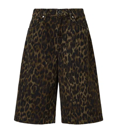 ALLSAINTS LEOPARD PRINT LOUIE SHORTS