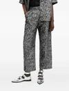 Allsaints Jemi Leopard Print Metallic Trousers In Multi