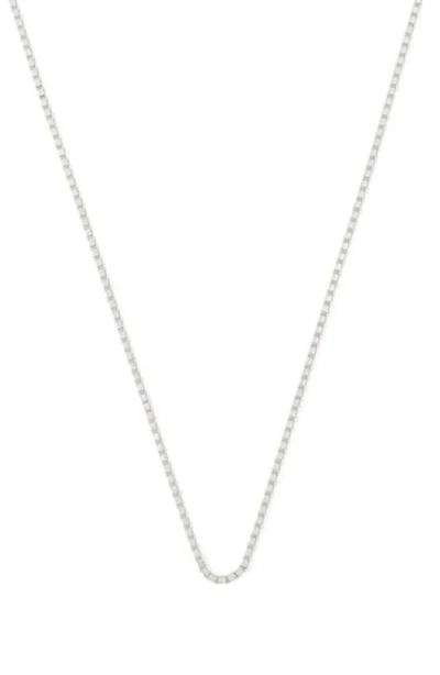 Allsaints Leor Slim Chain Necklace In Metallic