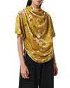 Allsaints Womens Armada Deep Ye Leslie Floral-print Viscose And Silk-blend Top In Yellow