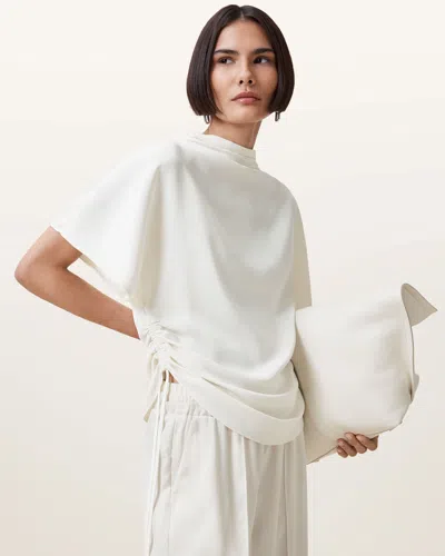 Allsaints Leslie Satin Short Sleeve Top,