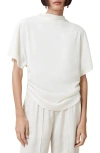 Allsaints Leslie Side Ruched Top In White