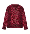 Allsaints Womens Crimson Red Lex Leopard-print Relaxed-fit Knitted Jumper In Red