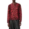 Allsaints Lex Leopard Print Sweater In Red