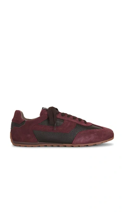 Allsaints Liam Hex Low Top Leather Sneakers In Red
