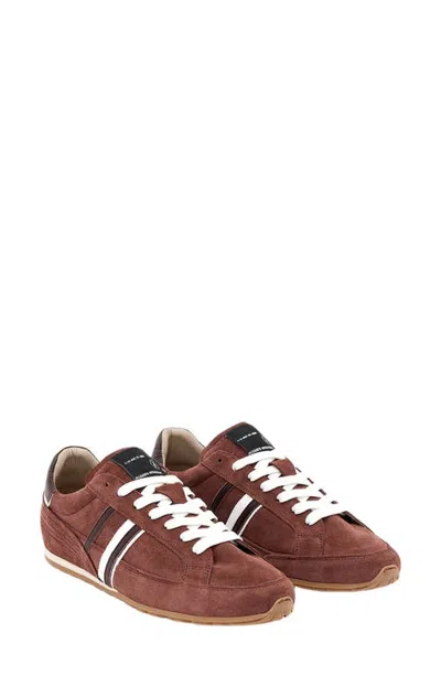 Allsaints Liam Leather Sneaker In Rust Red