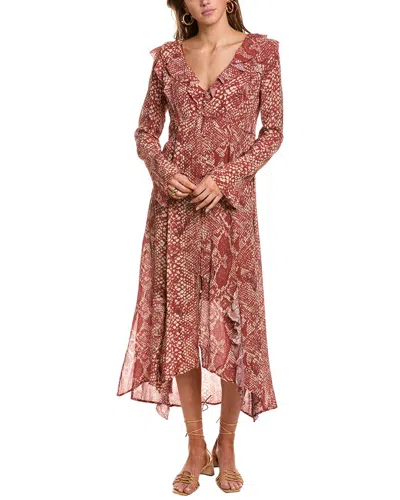 Allsaints Liana Waimea Maxi Dress In Red