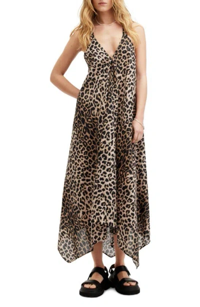 ALLSAINTS LIL A-LINE LEOPARD PRINT DRESS