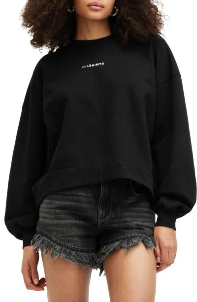 Allsaints Lila Graphic Sweatshirt In Black