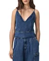 Allsaints Lilah Denim Slim Tank Top In Blue