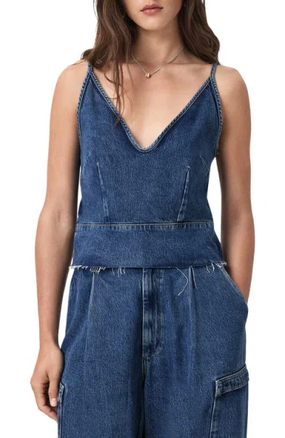 ALLSAINTS ALLSAINTS LILAH RAW HEM DENIM CAMISOLE