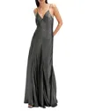 Allsaints Lili Maxi Dress In Metallic Grey