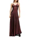 Allsaints Lili Tanana Printed Maxi Dress In Metallic Red
