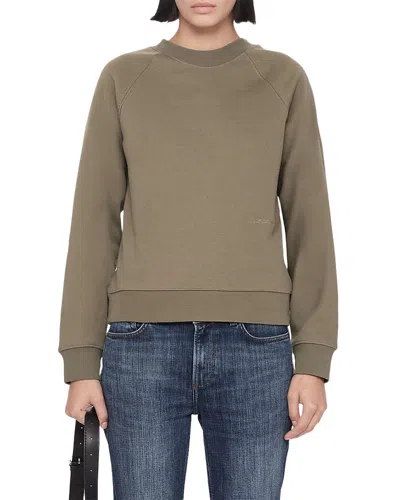 Allsaints Lily Cotton Raglan Sleeve Sweatshirt In Brown