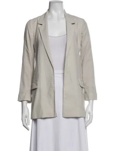 Pre-owned Allsaints Linen Blazer In Grey