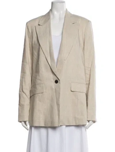 Pre-owned Allsaints Linen Blazer W/ Tags In Neutral