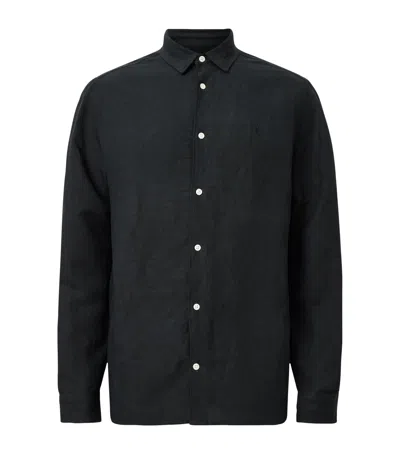 ALLSAINTS LINEN-BLEND BANDOL SHIRT
