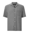 Allsaints Veda Short Sleeve Relaxed Fit Shirt In Grey