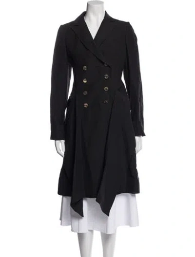 Pre-owned Allsaints Linen Coat In Black