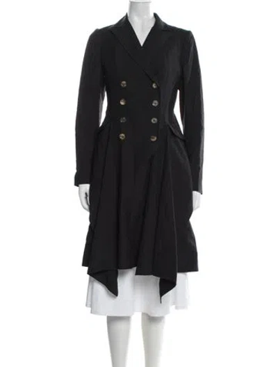 Pre-owned Allsaints Linen Coat In Black