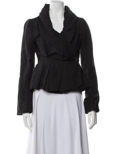 Pre-owned Allsaints Linen Jacket In Black