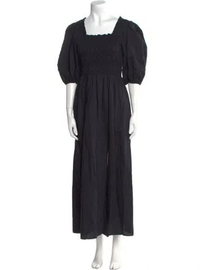 Pre-owned Allsaints Linen Long Dress In Black