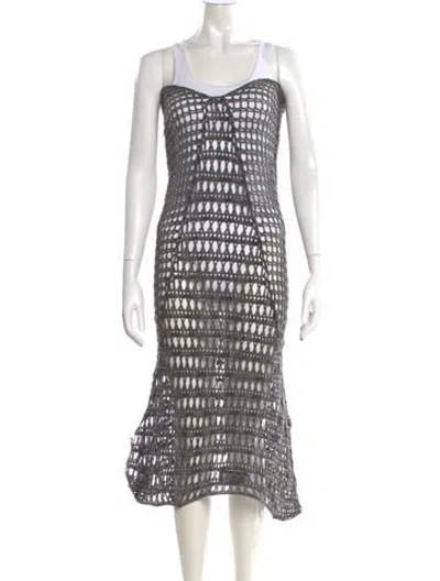 Pre-owned Allsaints Linen Long Dress In Multi