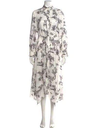 Pre-owned Allsaints Linen Long Dress In White
