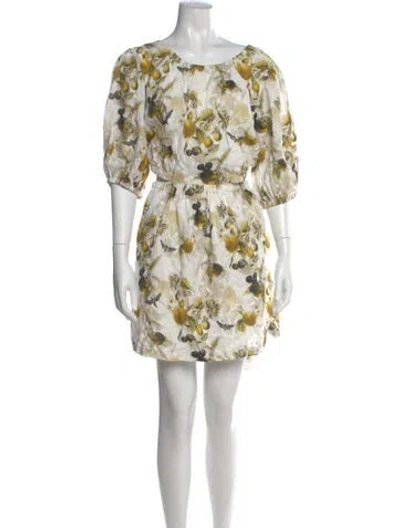 Pre-owned Allsaints Linen Mini Dress In White