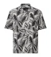 Allsaints Mens Pebblestone Gr Marseille Graphic-print Linen-cotton Shirt In Multi