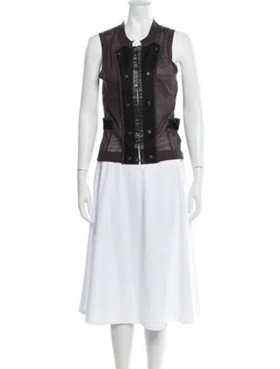 Pre-owned Allsaints Linen Vest In Brown
