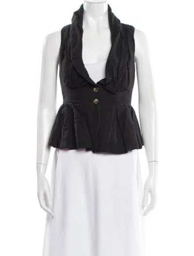 Pre-owned Allsaints Linen Vest In Gray