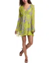 Allsaints Lini Inspiral Ruffled Mini Dress In Green
