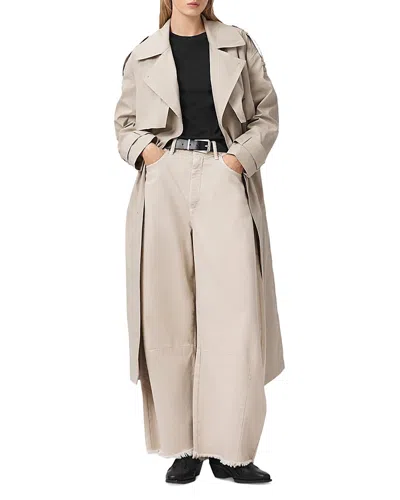 Allsaints Linnie Lib Trench Coat In Neutral