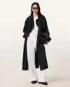 Allsaints Linnie Lightweight Trench Coat In Black