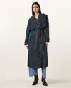 Allsaints Linnie Lightweight Trench Coat In Blueberry Blue