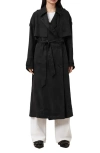 Allsaints Linnie Trench Coat In Black