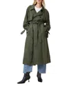 Allsaints Womens Grape Leaf Gre Linnie Belted Woven Trench Coat In Grape Leaf