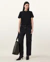 Allsaints Lisa Boxy Crew Neck T-shirt In Black