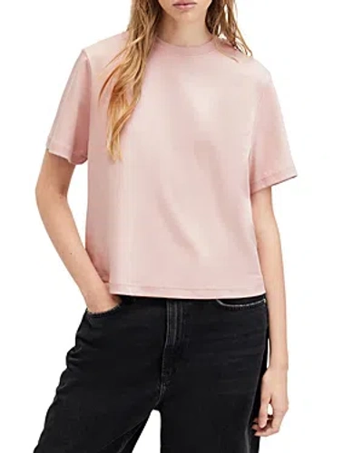 Allsaints Lisa Boxy Tee In Pink Orchid