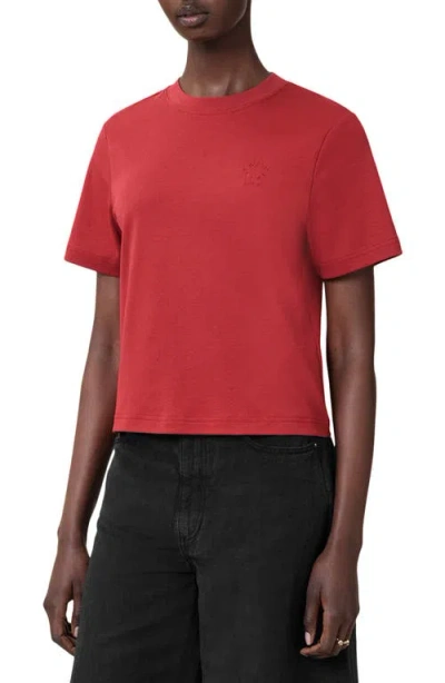 Allsaints Lisa Cotton Crewneck T-shirt In Red