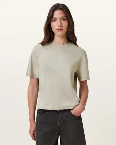 Allsaints Lisa Haven T-shirt In Light Ash Green