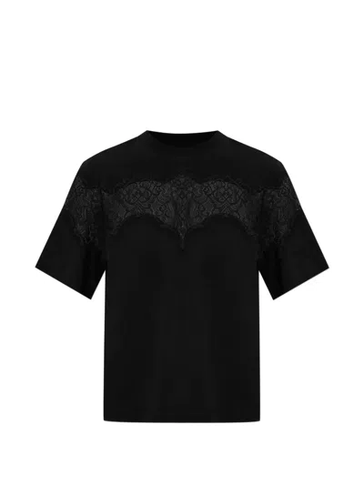Allsaints Lisa Lace-panel T-shirt In Black